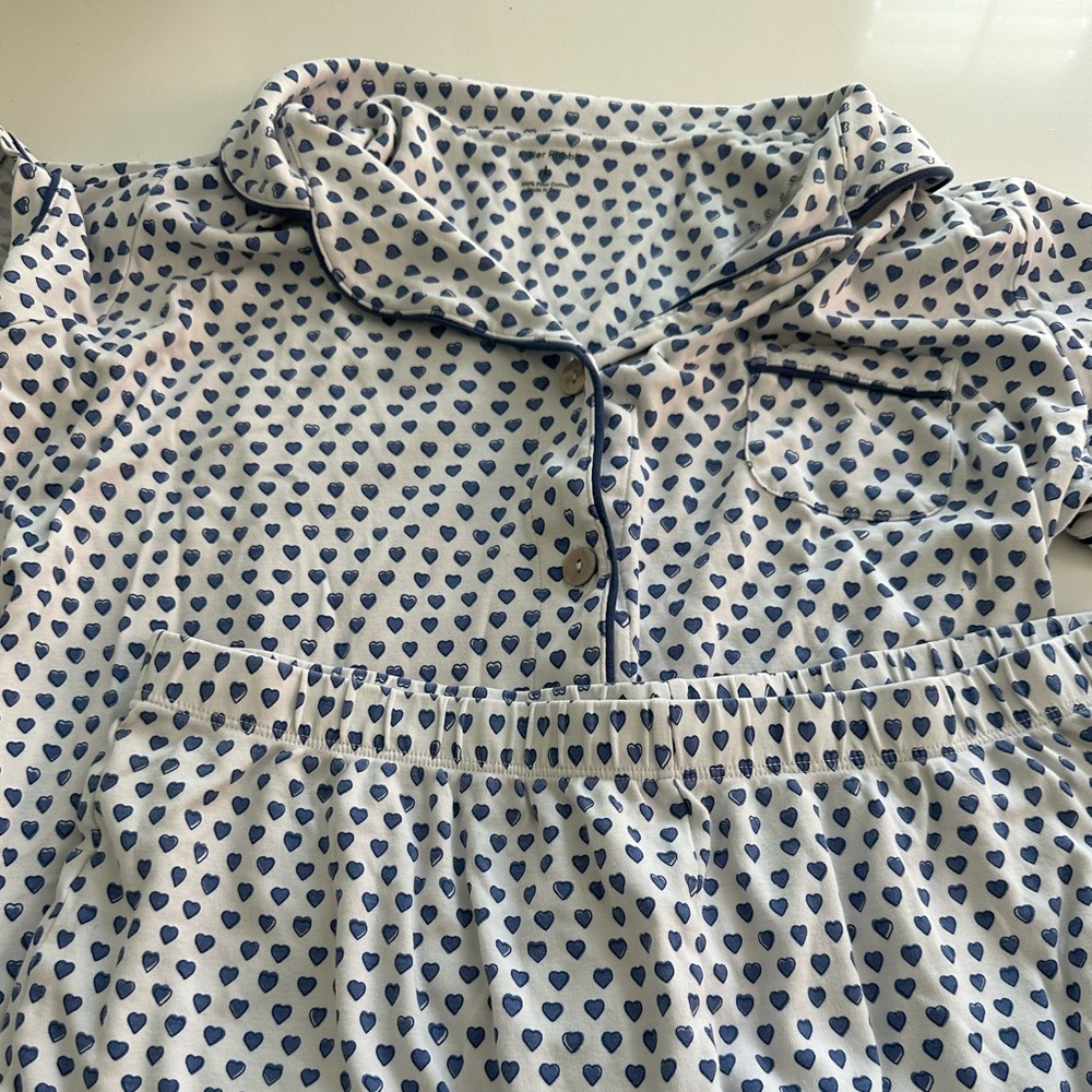 Roller rabbit pajamas heart pattern